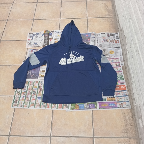 Mens NHL Toronto Maple Leafs Hooded Sweatshirt L - Picture 1 of 4
